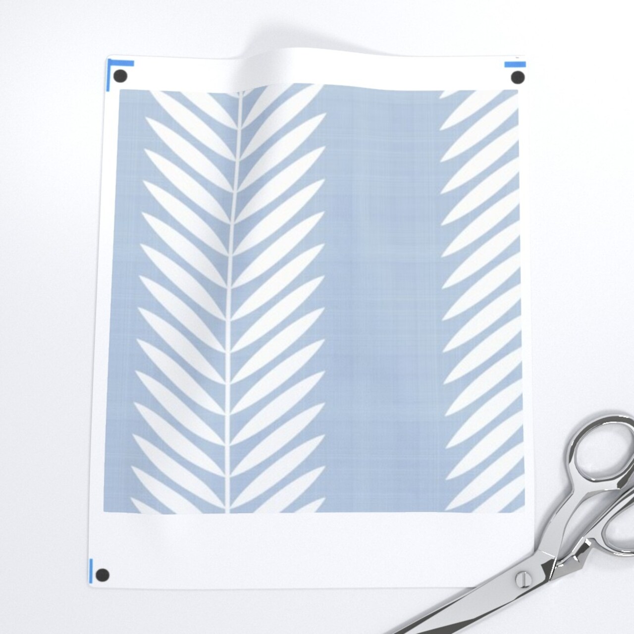 Garden Stripe Grandmillennial Cornflower Blue And White Laurel Custom Pre-pasted Wallpaper by Spoonflower Pre-Pasted Wallpaper 2FT Wide
